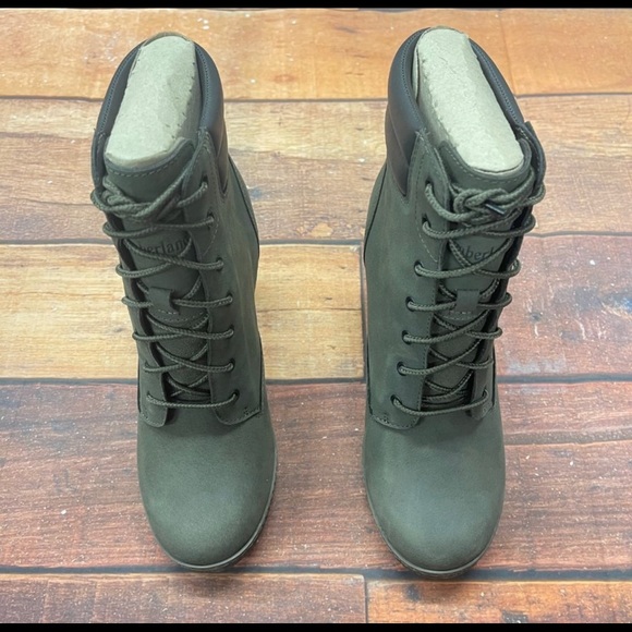 🆕 Timberland Women's Tillston Olive Nubuck Leather Boots A2BCE ( olive color) - Picture 3 of 5